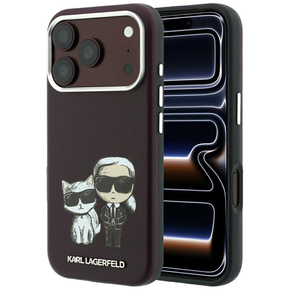 Θήκη MagSafe για Apple iPhone 18 Pro / 17 Pro, Karl Lagerfeld, KC Bodies Sketch, Βυσσινί