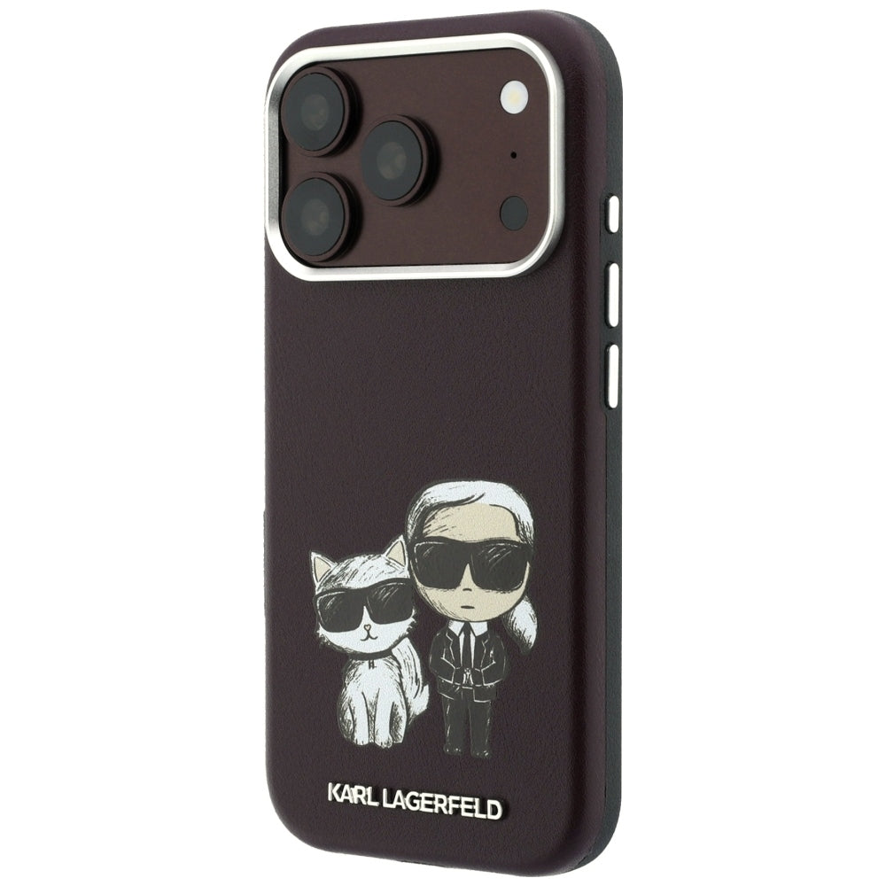 Θήκη MagSafe για Apple iPhone 18 Pro / 17 Pro, Karl Lagerfeld, KC Bodies Sketch, Βυσσινί