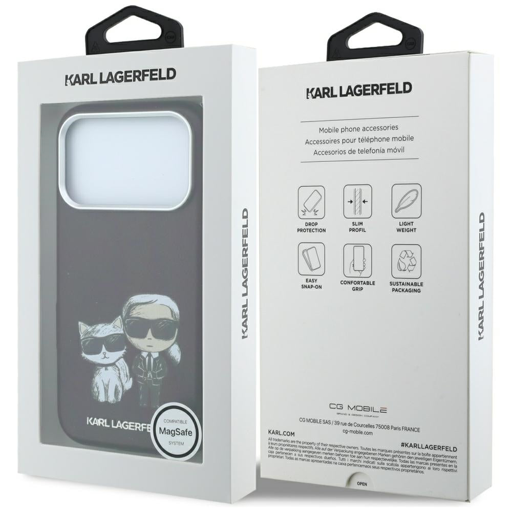 Θήκη MagSafe για Apple iPhone 18 Pro / 17 Pro, Karl Lagerfeld, KC Bodies Sketch, Βυσσινί