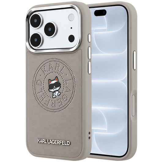 Θήκη MagSafe για Apple iPhone 18 Pro / 17 Pro, Karl Lagerfeld, Point and Choupette Sketch, Γκρι
