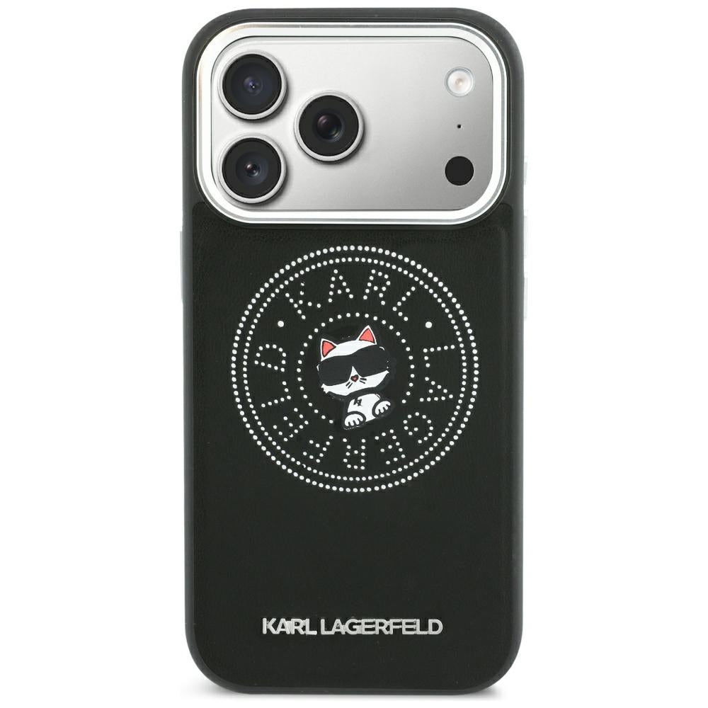 Θήκη MagSafe για Apple iPhone 18 Pro / 17 Pro, Karl Lagerfeld, Point and Choupette Sketch, Μαύρη