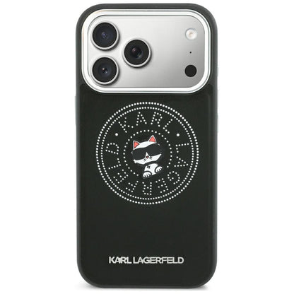 Θήκη MagSafe για Apple iPhone 18 Pro / 17 Pro, Karl Lagerfeld, Point and Choupette Sketch, Μαύρη