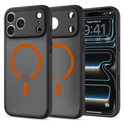 Θήκη MagSafe για Apple iPhone 18 Pro / 17 Pro, Spigen, Ultra Hybrid, Μαύρη Πορτοκαλί Σατινέ ACS12162