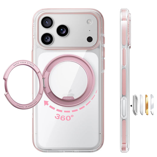 Θήκη MagSafe για Apple iPhone 18 Pro / 17 Pro, Torras, Ostand O3 Light, Ροζ