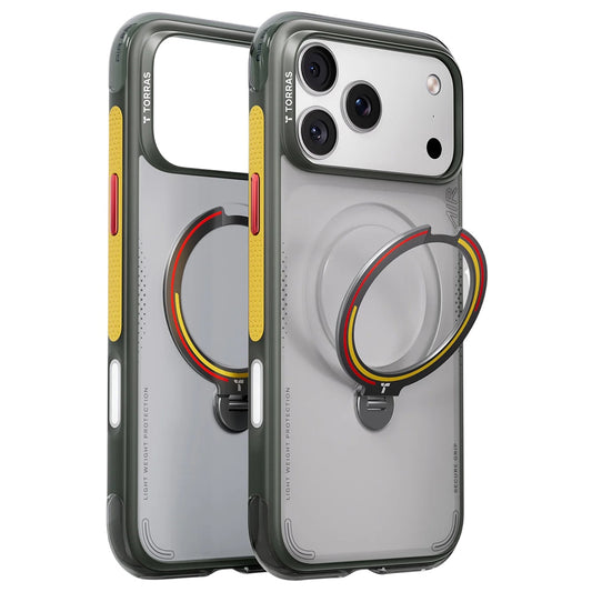 Θήκη MagSafe για Apple iPhone 18 Pro / 17 Pro, Torras, Ostand Q3 Air Football, Γκρι