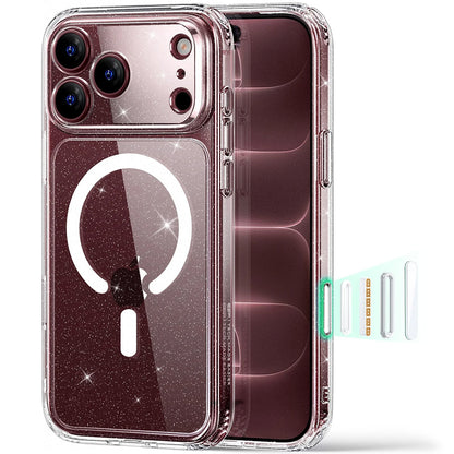 MagSafe Case for Apple iPhone 18 Pro, ESR, Classic Hybrid Shimmer, Transparent