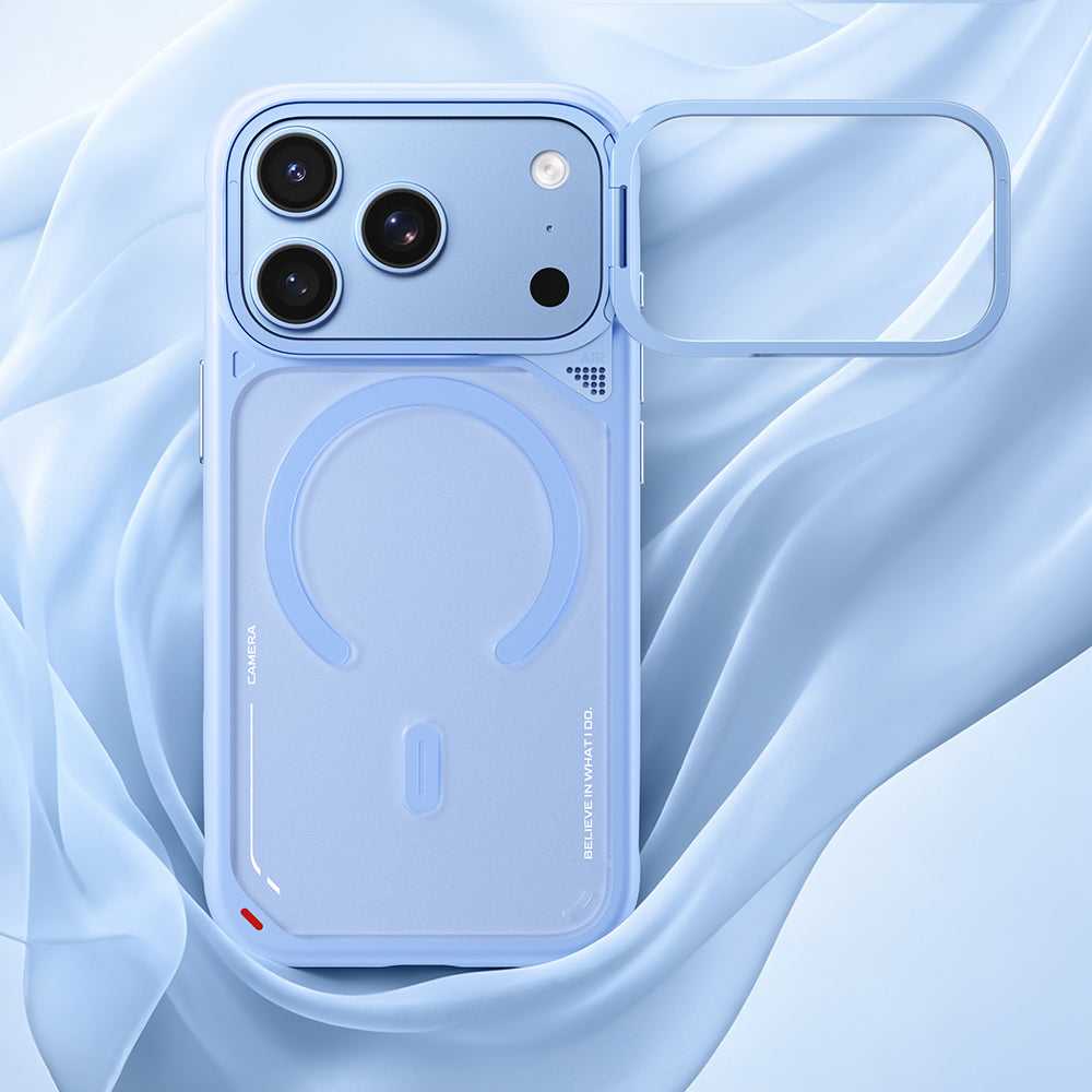Θήκη MagSafe για Apple iPhone 18 Pro Max / 17 Pro Max, Blueo, Heat Dissipation Stand, Σατινέ λευκή