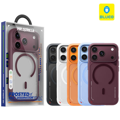 Θήκη MagSafe για Apple iPhone 18 Pro Max / 17 Pro Max, Blueo, Heat Dissipation Stand, Σατινέ λευκή
