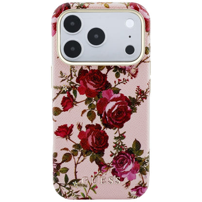 Θήκη MagSafe για Apple iPhone 18 Pro Max / 17 Pro Max, Guess, Blossom Roses Print, Ροζ