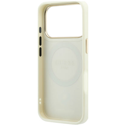 Θήκη MagSafe για Apple iPhone 18 Pro Max / 17 Pro Max, Guess, Peony 4G Small Logo, Μπεζ