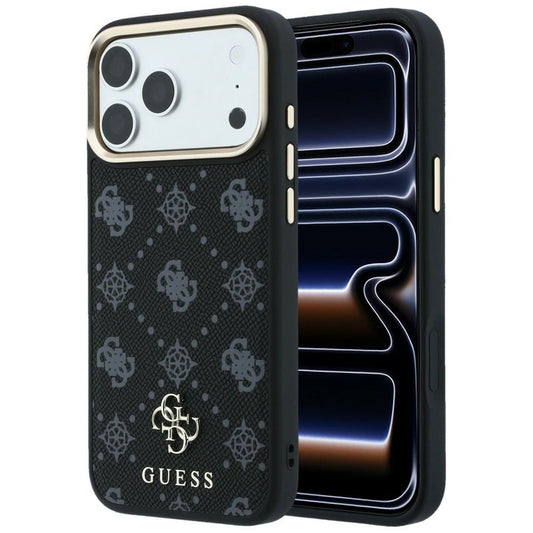 Θήκη MagSafe για Apple iPhone 18 Pro Max / 17 Pro Max, Guess, Peony 4G Small Logo, Μαύρη