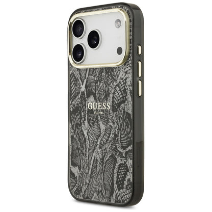 Θήκη MagSafe για Apple iPhone 18 Pro Max / 17 Pro Max, Guess, Python Pattern, Μαύρη