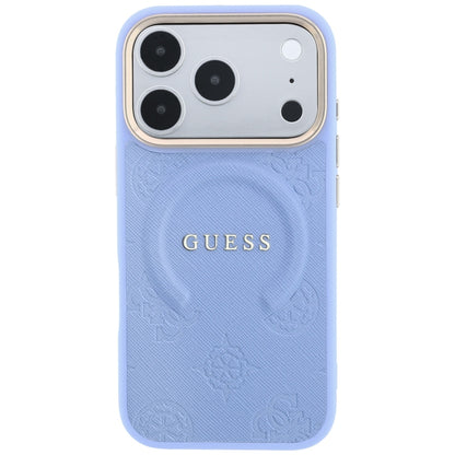 Θήκη MagSafe για Apple iPhone 18 Pro Max / 17 Pro Max, Guess, Saffiano Peony Ring, Bleu