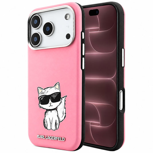 Θήκη MagSafe για Apple iPhone 18 Pro Max / 17 Pro Max, Karl Lagerfeld, Choupette Sketch, Ροζ