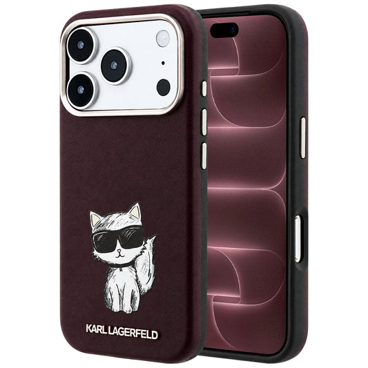 Θήκη MagSafe για Apple iPhone 18 Pro Max / 17 Pro Max, Karl Lagerfeld, Choupette Sketch, Βυσσινί