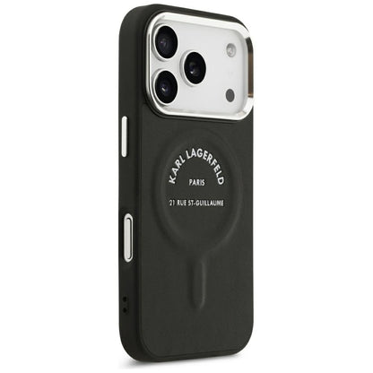 Θήκη MagSafe για Apple iPhone 18 Pro Max / 17 Pro Max, Karl Lagerfeld, EMB. Δαχτυλίδι Karl RSG Logo, Μαύρο