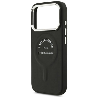 Θήκη MagSafe για Apple iPhone 18 Pro Max / 17 Pro Max, Karl Lagerfeld, EMB. Δαχτυλίδι Karl RSG Logo, Μαύρο