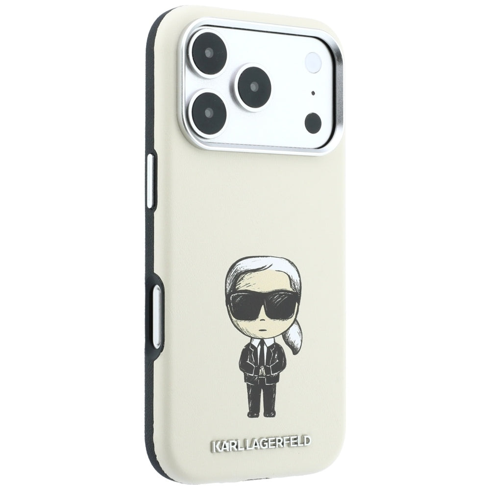 MagSafe Case for Apple iPhone 18 Pro Max / 17 Pro Max, Karl Lagerfeld, Ikonik Sketch, Beige
