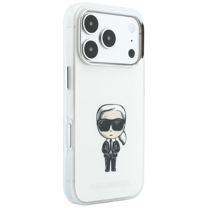 MagSafe Case for Apple iPhone 18 Pro Max / 17 Pro Max, Karl Lagerfeld, IML Ikonik Sketch Print, Beige