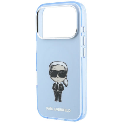MagSafe Case for Apple iPhone 18 Pro Max / 17 Pro Max, Karl Lagerfeld, IML Ikonik Sketch Print, Blue