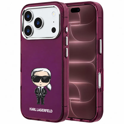 Θήκη MagSafe για Apple iPhone 18 Pro Max / 17 Pro Max, Karl Lagerfeld, IML Ikonik Sketch Print, Βυσσινί