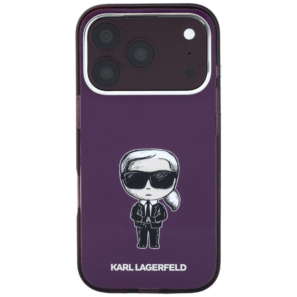Θήκη MagSafe για Apple iPhone 18 Pro Max / 17 Pro Max, Karl Lagerfeld, IML Ikonik Sketch Print, Βυσσινί