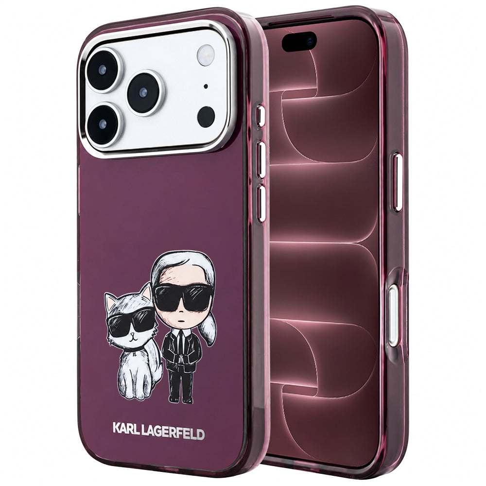 Θήκη MagSafe για Apple iPhone 18 Pro Max / 17 Pro Max, Karl Lagerfeld, IML KC Bodies Sketch Print, Βυσσινί
