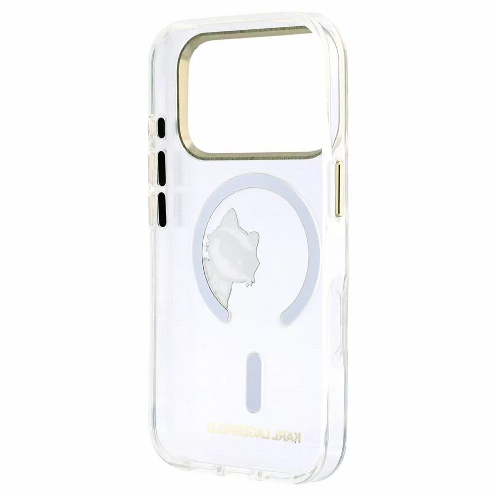 Θήκη MagSafe για Apple iPhone 18 Pro Max / 17 Pro Max, Karl Lagerfeld, IML Peekaboo Print και Μεταλλικό Πλαίσιο, Διαφανής