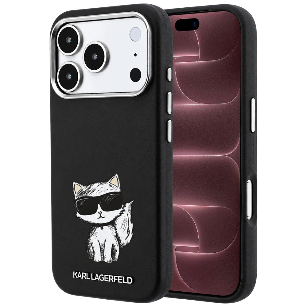 Θήκη MagSafe για Apple iPhone 18 Pro Max / 17 Pro Max, Karl Lagerfeld, Smooth Choupette Sketch, Μαύρο