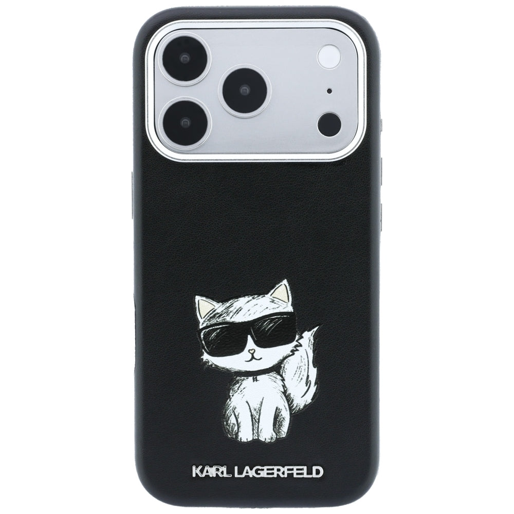 Θήκη MagSafe για Apple iPhone 18 Pro Max / 17 Pro Max, Karl Lagerfeld, Smooth Choupette Sketch, Μαύρο