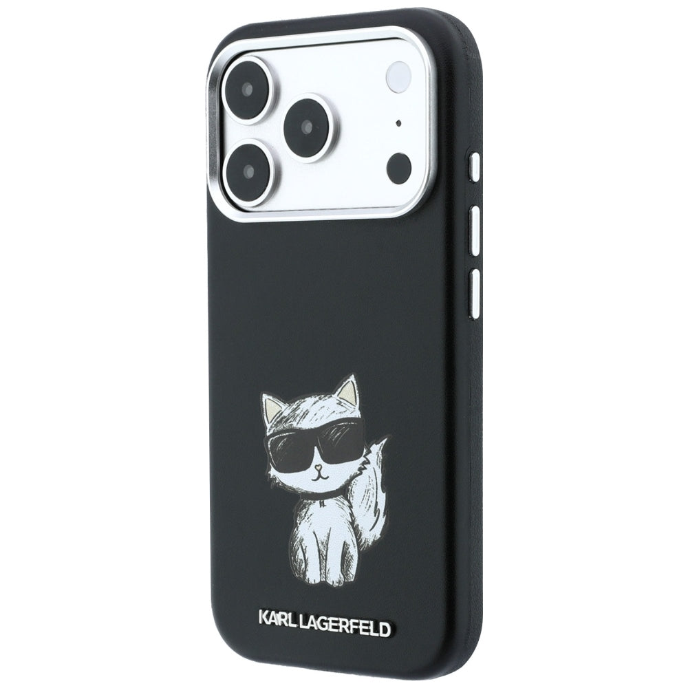 Θήκη MagSafe για Apple iPhone 18 Pro Max / 17 Pro Max, Karl Lagerfeld, Smooth Choupette Sketch, Μαύρο