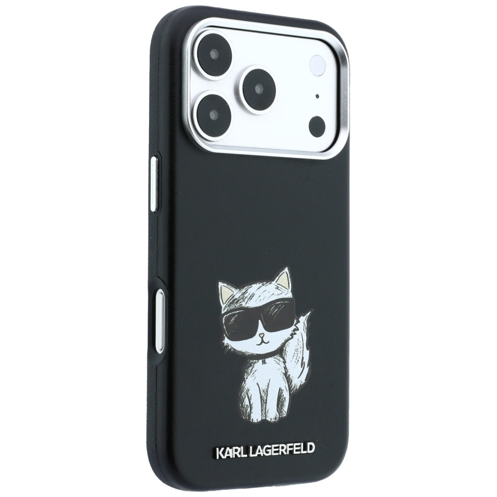 Θήκη MagSafe για Apple iPhone 18 Pro Max / 17 Pro Max, Karl Lagerfeld, Smooth Choupette Sketch, Μαύρο