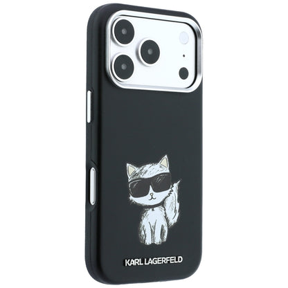 Θήκη MagSafe για Apple iPhone 18 Pro Max / 17 Pro Max, Karl Lagerfeld, Smooth Choupette Sketch, Μαύρο