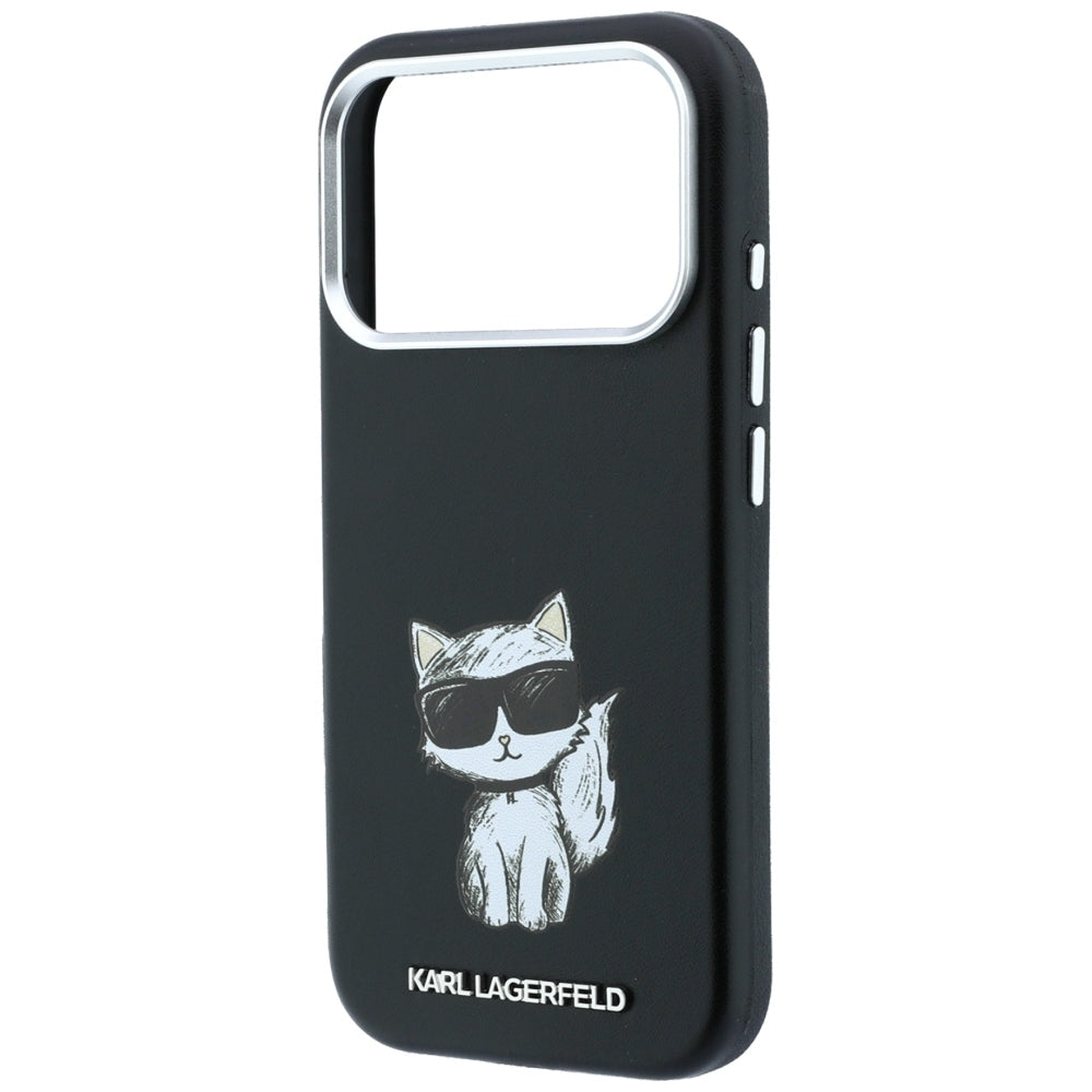 Θήκη MagSafe για Apple iPhone 18 Pro Max / 17 Pro Max, Karl Lagerfeld, Smooth Choupette Sketch, Μαύρο