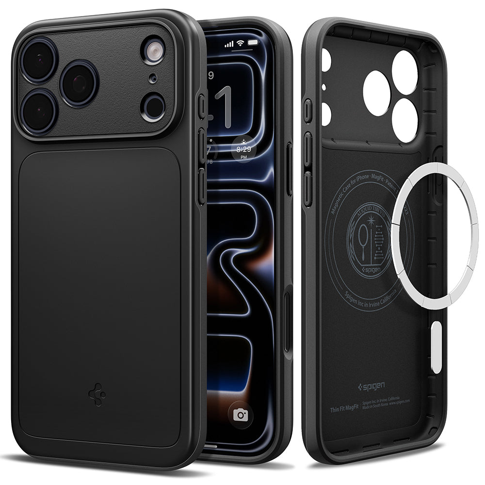 Θήκη MagSafe για Apple iPhone 18 Pro Max / 17 Pro Max, Spigen, Thin Fit, Μαύρη ACS12105