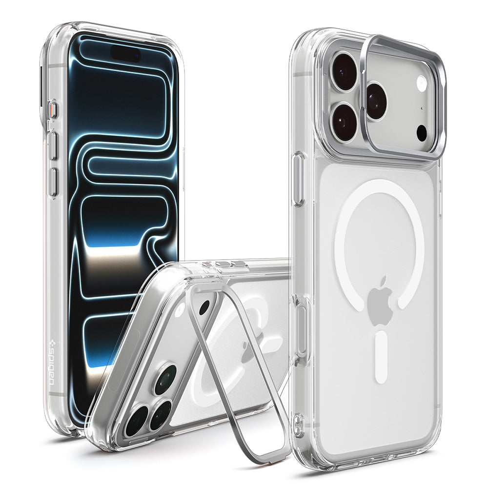 Θήκη MagSafe για Apple iPhone 18 Pro Max / 17 Pro Max, Spigen, Ultra Hybrid Optik S, Ασημί Διαφανής ACS11908