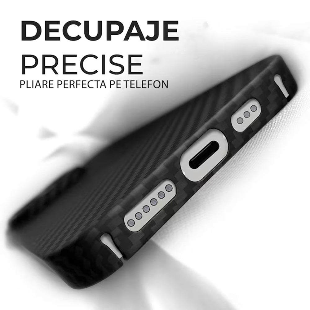 Θήκη MagSafe για Apple iPhone 18 Pro Max / 17 Pro Max, Techsuit, Αραμιδική Ίνα, Μαύρη