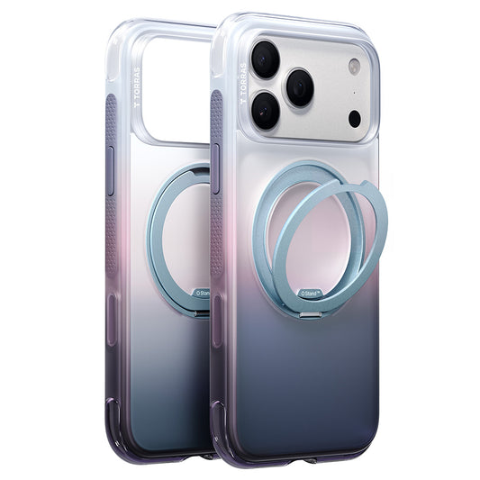 Θήκη MagSafe για Apple iPhone 18 Pro Max / 17 Pro Max, Torras, Ostand O3 Air Gradient, Βιολετί Πορτοκαλί