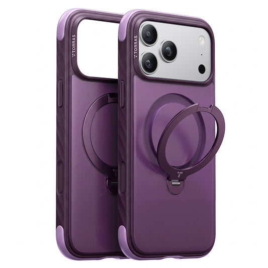 Θήκη MagSafe για Apple iPhone 18 Pro Max / 17 Pro Max, Torras, Ostand Q3 Rugged, Μωβ