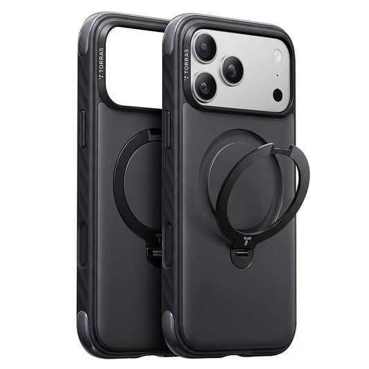 Θήκη MagSafe για Apple iPhone 18 Pro Max / 17 Pro Max, Torras, Ostand Q3 Rugged, Μαύρη