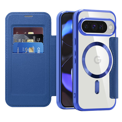 MagSafe Case for Google Pixel 10 Pro / 10, Techsuit, SmartMag Book, Blue