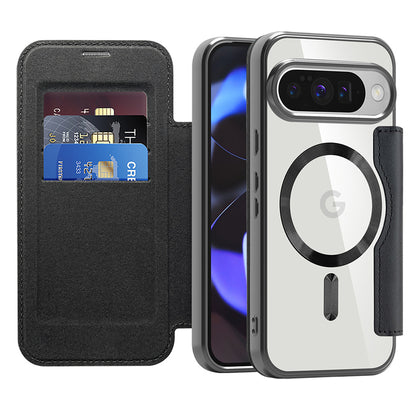 MagSafe Case for Google Pixel 10 Pro / 10, Techsuit, SmartMag Book, Black