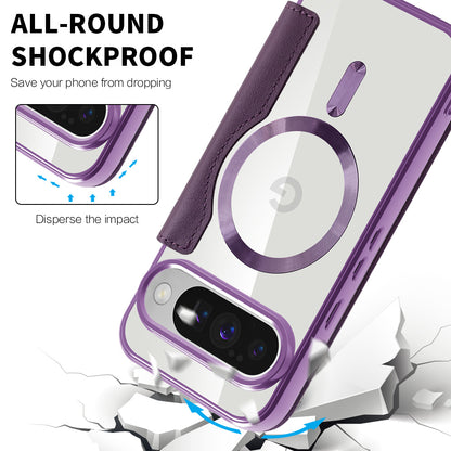 MagSafe Case for Google Pixel 10 Pro XL, Techsuit, SmartMag Book, Purple