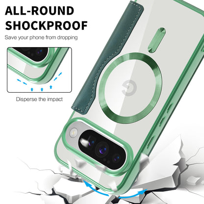 MagSafe Case for Google Pixel 10 Pro XL, Techsuit, SmartMag Book, Green