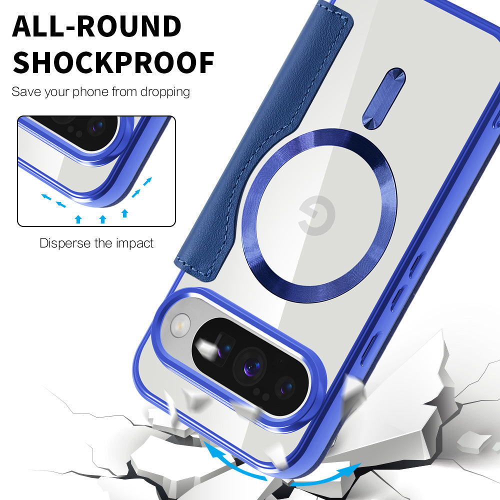 MagSafe Case for Google Pixel 10 Pro / 10, Techsuit, SmartMag Book, Blue