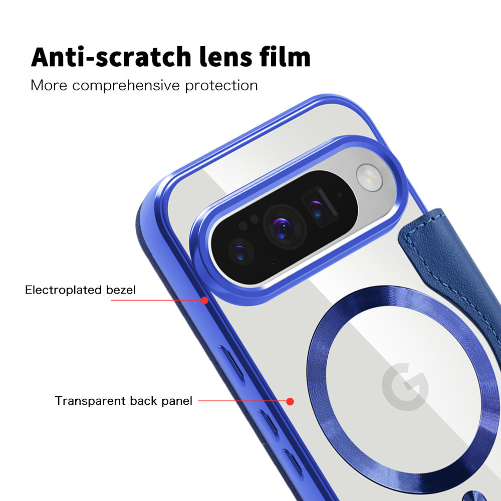 MagSafe Case for Google Pixel 10 Pro / 10, Techsuit, SmartMag Book, Blue
