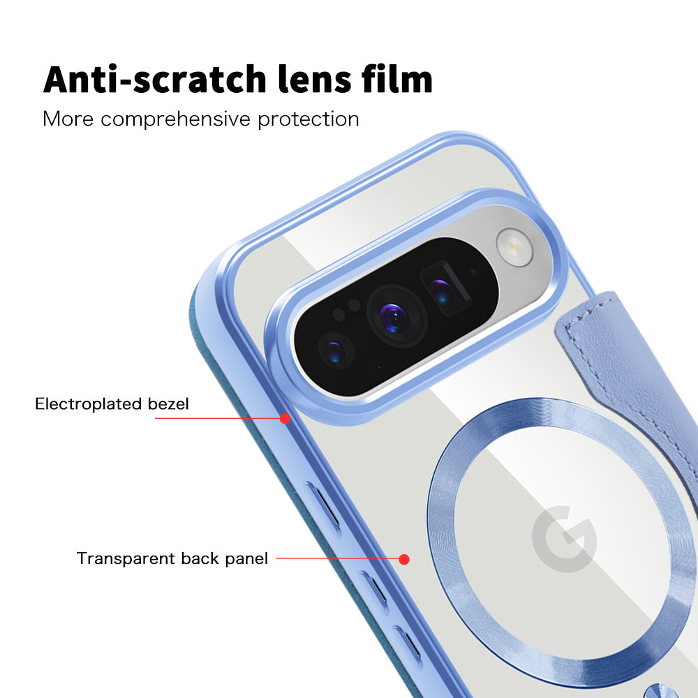 MagSafe Case for Google Pixel 10 Pro XL, Techsuit, SmartMag Book, Blue