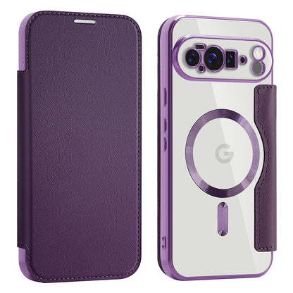 MagSafe Case for Google Pixel 10 Pro XL, Techsuit, SmartMag Book, Purple