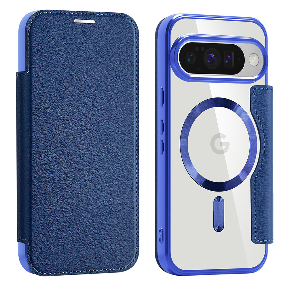 MagSafe Case for Google Pixel 10 Pro / 10, Techsuit, SmartMag Book, Blue