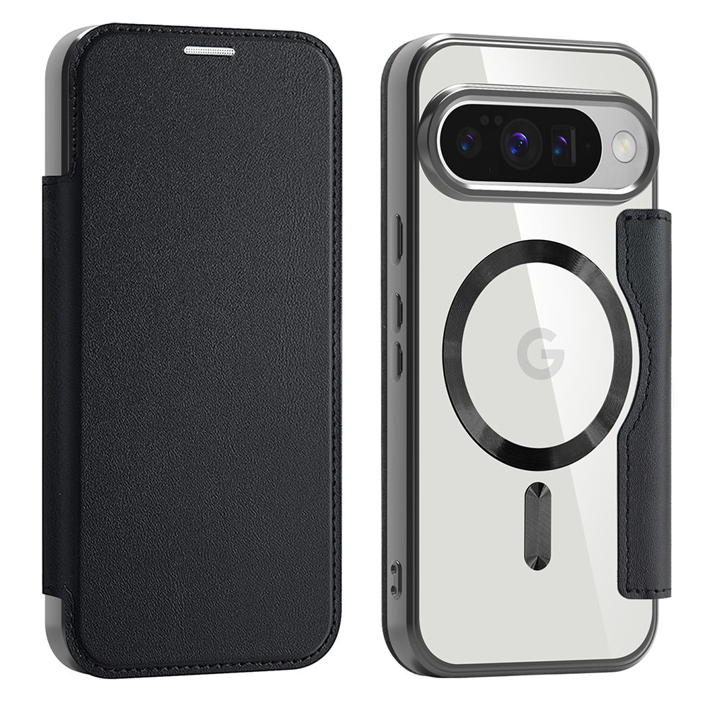 MagSafe Case for Google Pixel 10 Pro / 10, Techsuit, SmartMag Book, Black